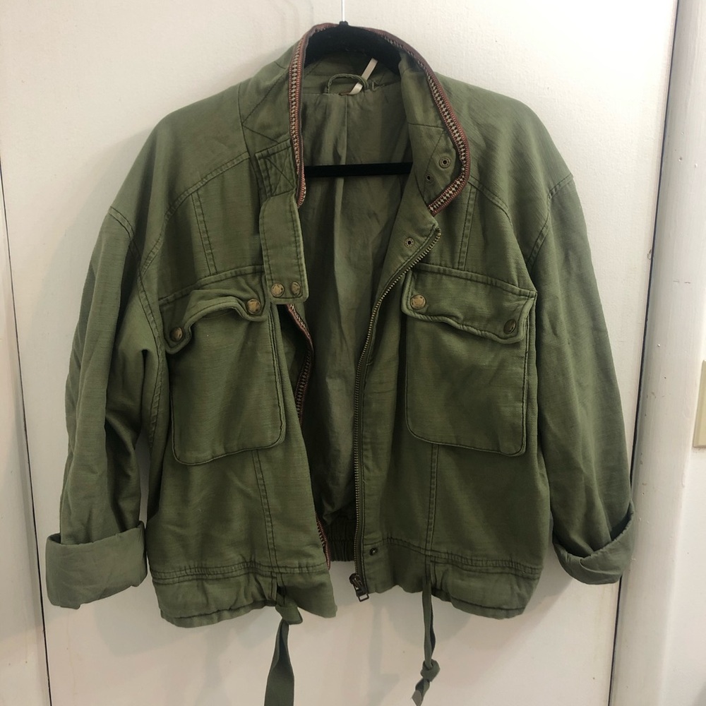 Free people flight line bomber jacket